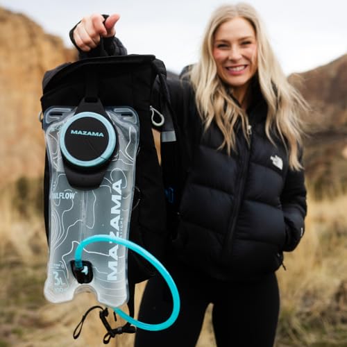 The Trailflow-88 Hydration Bladder by Mazama Designs. Leakproof, Easy to Clean and Fill Water Reservoir, BPA-Free, Fits Mo...