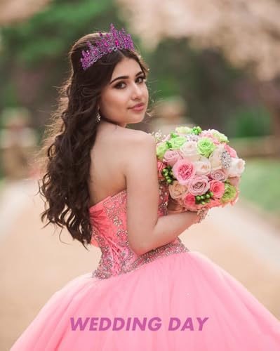TOBATOBA Queen Crown for Women Crystal Princess Tiaras Rhinestone Wedding Tiara for Bride Birthday Crown for Women Bride P...