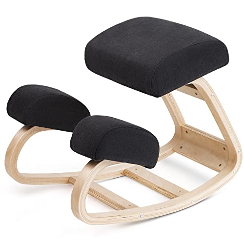 Luxton Home Ergonomic Kneeling Chair with Extra Padding - Posture Support Comfortable Desk Chair - Angled Rocking Stool & ...