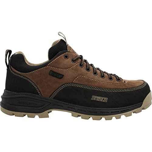 ROCKY MTN Stalker Pro Waterproof Mountain Oxford Shoe, Brown Black, Size 11.5(W)