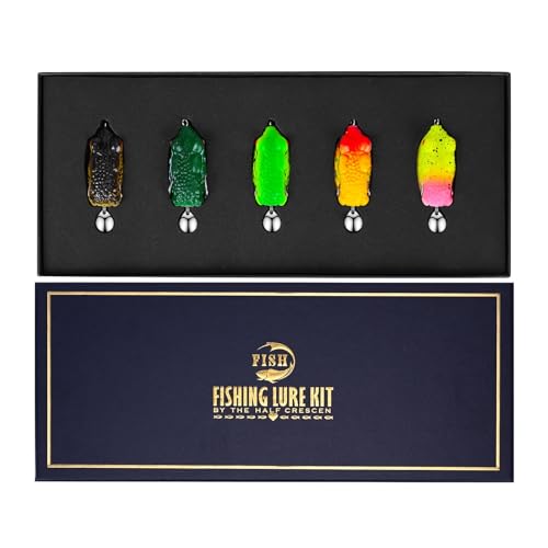 5PCS Frog Lures for TopWater Bass Fishing Lures,Freshwater and Saltwater Fishing Gear Kit for 2025 Xmas Surprise Gift