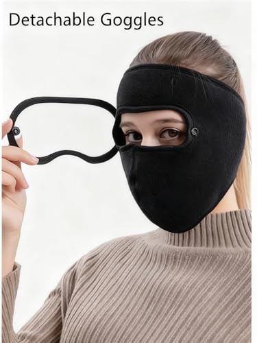 Windproof Ski Balaclava for Men Women Winter Warm Headgear with Ear Full Face Protection Riding Mask