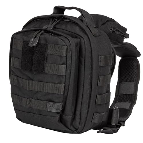 5.11 Tactical Sling Bag Pack MOAB 6, Shoulder Crossbody Military Bag, 11L, Black, Style 56963ABR