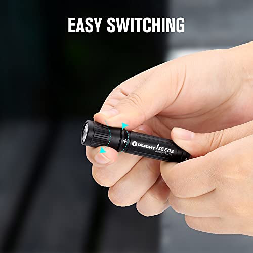 OLIGHT i3E EOS PMMA TIR Lens AAA EDC Flashlight 90 Lumens Compact Keychain Flash Light for Night, Camping (Black)