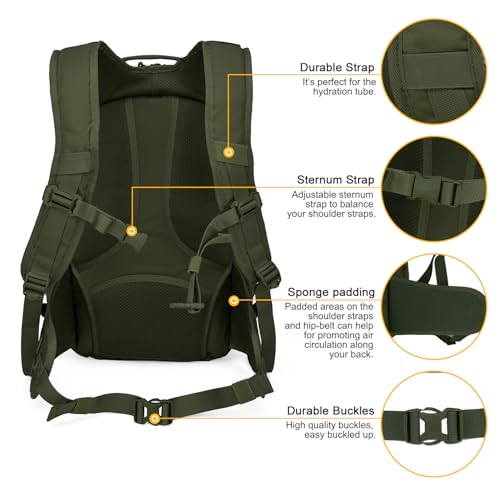 Mardingtop 28L Tactical Backpack for Men with 2.5 Liter Hydration Bladder for Hiking Camping