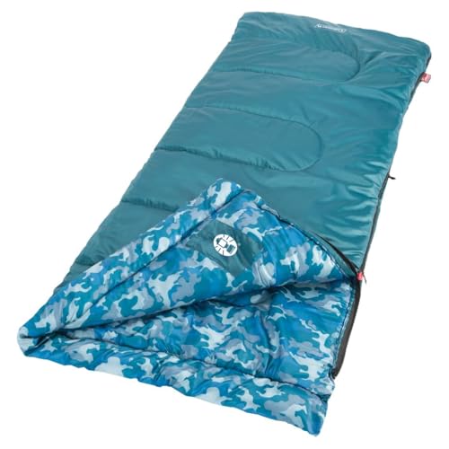 Coleman Kids 45°F Sleeping Bag for Children up to 5ft 5in Tall, Lightweight & Warm Sleep Sack for Indoor/Outdoor Use, Mach...