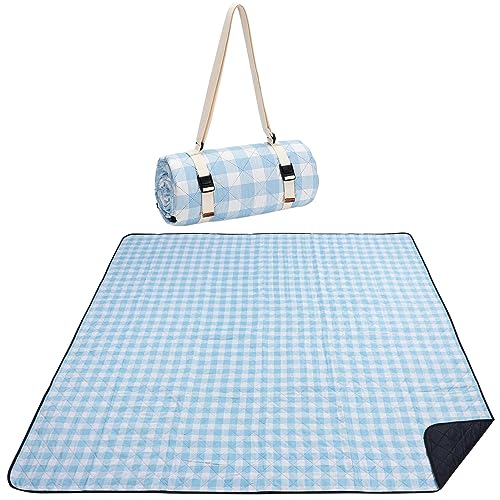 WILLOW WEAVE Picnic Blanket, 80''x80'' Waterproof Outdoor Blankets, Picnic Mat Washable for Beach, Picnic Blankets for Cam...