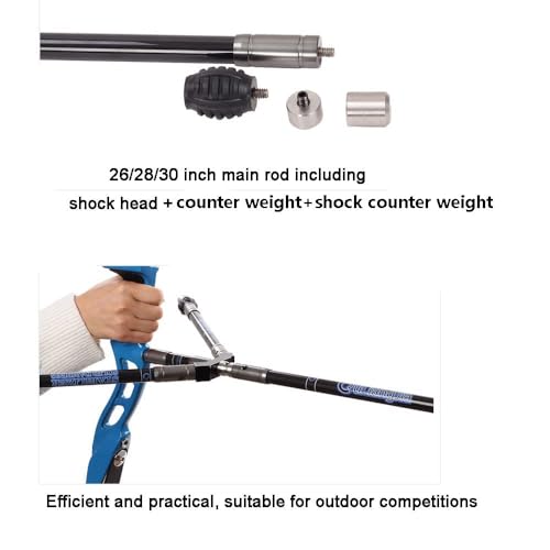 AMEYXGS Archery Bow Stabilizer 3/4/5/10/12/26/28/30 inch Carbon Fiber Bow Balance Bar Stalizer Rod Extension Pole Rod Bow ...