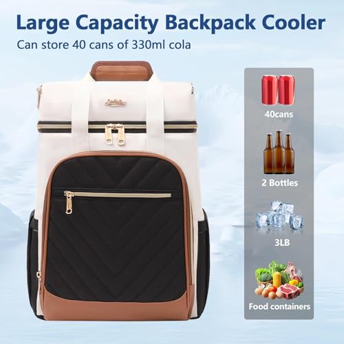 Stillithou Backpack Coolers Insulated Leak Proof for Women Men, 35 Cans Large Capacity Waterproof Cooler Backpack, Soft Po...