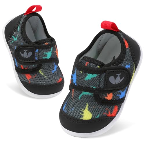 FEETCITY Baby First Walking Shoes Boys Girls Infant Sneakers Crib Shoes Breathable Lightweight Slip On Shoes