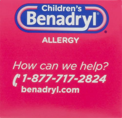 Benadryl Children's Allergy Relief Liquid Medicine with Diphenhydramine HCl Antihistamine for Kids' Allergy Relief, Effective Allergy Relief, Cherry Flavor, 8 fl. oz (Pack of 2)