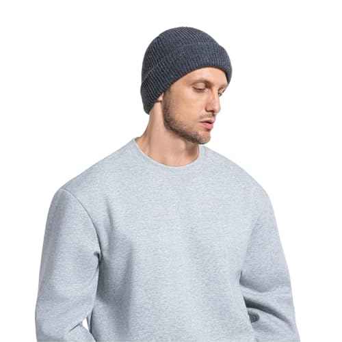 Winter Beanie Hat for Men Women, Thickened Wool-Blend Skull Cap, Warm Cotton Beanie for Outdoor & Heat Retention