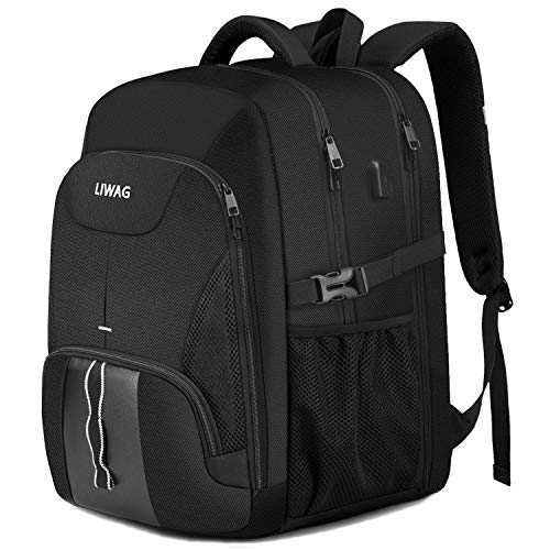 Extra Large Backpack for Men 50L,Water Resistant 17.3 inch Travel Laptop Backpack with USB Charging Port,TSA Friendly Big ...