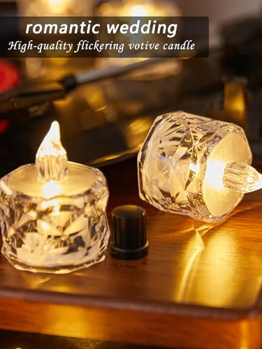 AYMXZT 12PCS Flameless Candles, Battery Operated LED Tea Lights for Valentine‘s Day, Christmas, Wedding, Anniversary, Tabl...