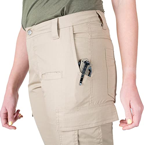 LAPG Women's Gear Stretch Tactical Pants, Low Rise, Slim Fit, 7-Pocket Durable Flex Cargo Outdoor, Hiking & Work Pants