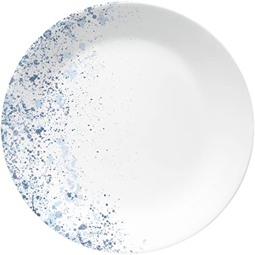 Corelle Vitrelle 18-Piece Service for 6 Dinnerware Set Triple Layer Glass and Chip Resistant, Lightweight Round Plates and Bowls Set, Indigo Speckle