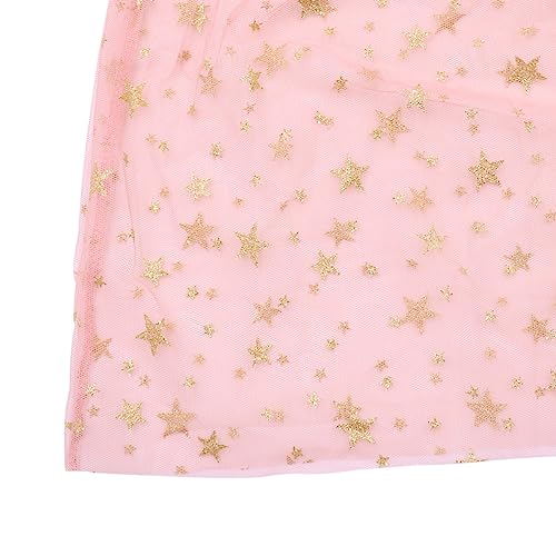 Women's See Through Tulle Maxi Dress Shiny Sequined Stars Spaghetti Strap Cover Up Dresses Festival Outfit