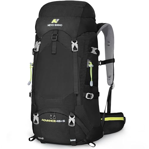 N NEVO RHINO Internal Frame Hiking Backpack 50/60/65/70/80L, Mountain Climbing Camping Backpack Daypack Waterproof Rain Co...