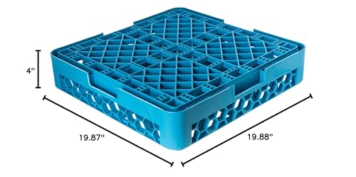 Carlisle FoodService Products RG2514 OptiClean 25 Compartment Glass Rack, 3.5" Compartments, Blue (Pack of 6)
