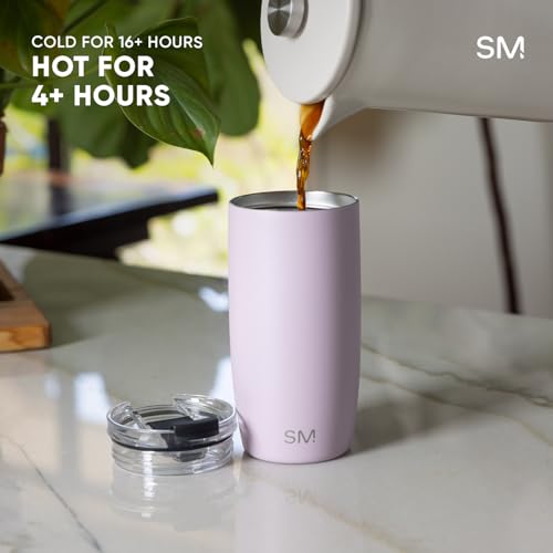 Simple Modern Travel Coffee Mug Tumbler with Flip Lid | Reusable Insulated Stainless Steel Cold Brew Iced Coffee Cup Therm...