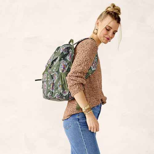 Vera Bradley Women's Ripstop Berkhill Backpack, Kew Gardens Green, One Size