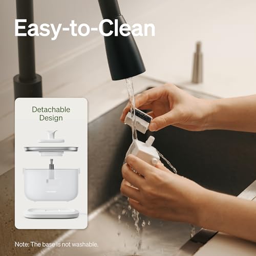 PETLIBRO Cat Water Fountain, Cat Fountain Indoor Stainless Steel Tray, 2.5L/84oz Wireless Pump Pet Water Fountain, Cat Wat...