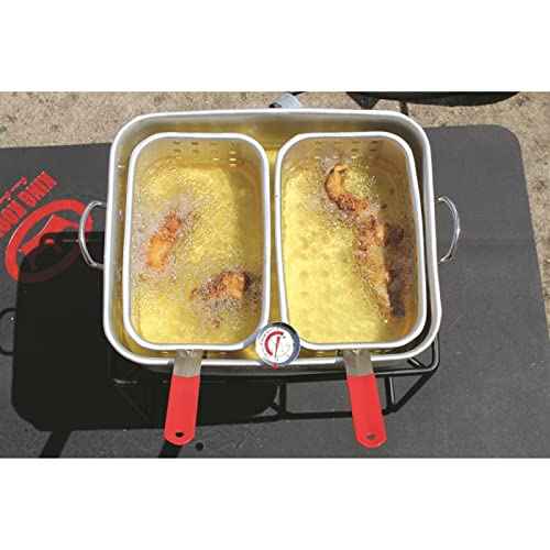 King Kooker 1618 16-Inch Propane Outdoor Cooker with Aluminum Pan and 2 Frying Baskets, Multicolor