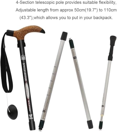 Aluminum Alloy Quick Lock Trekking Pole Anti-Shock Walking Stick Adjustable Cane Crutch for Mountains Trekking Hiking,Ultr...