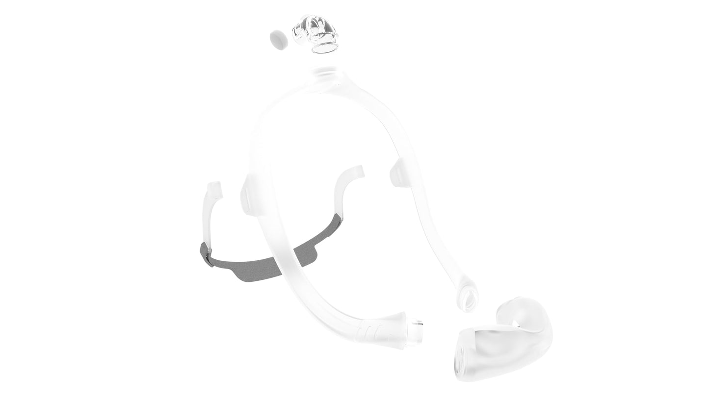 DreamWear Nasal Complete Replacement Kit Includes Medium Frame, Large Nasal Cushions, Elbow Connector and Wraps by Roya Health (Large)