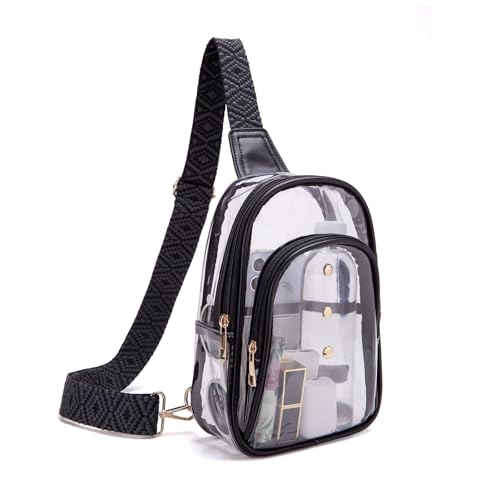 XYWstore Clear Sling Bag for Stadium Events, Crossbody Bag for Women - Stadium Approved