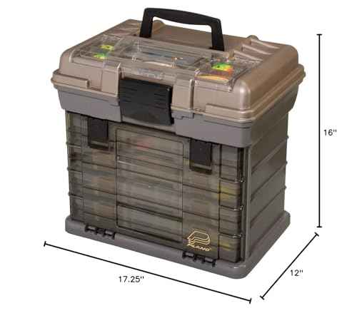 Plano 137401 By Rack System 3700 Size Tackle Box, Multi, 16" X 12" X 17.25" 6lbs & Stowaway Spinner Bait Box