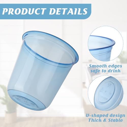 Xuelimei 50pcs 12oz Disposable Stemless Glasses,PET Disposable Drinking Cups,Cold Party Clear Plastic Wine Glasses for Par...