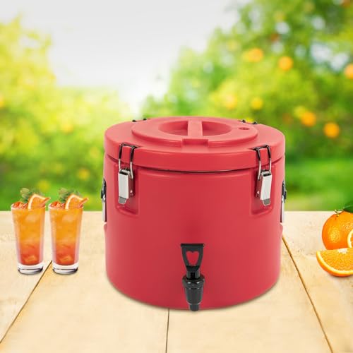 Insulated Beverage Cooler, 5 Gallon Commercial Cold Hot Drink Dispenser, Thermal Container with 304 Stainless Steel Interi...