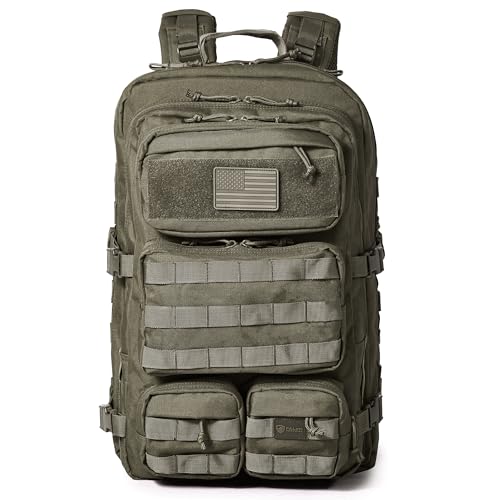 Falko Tactical Backpack for Men and Women 50L Backpack 2.4x Stronger Large Military Molle Rucksack, Bugout Backpack Outdoors