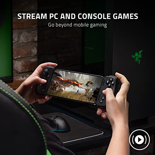 Razer Kishi V2 Mobile Gaming Controller for iPhone (Lightning): Console Quality Controls - Universal Fit w/ Extendable Bri...