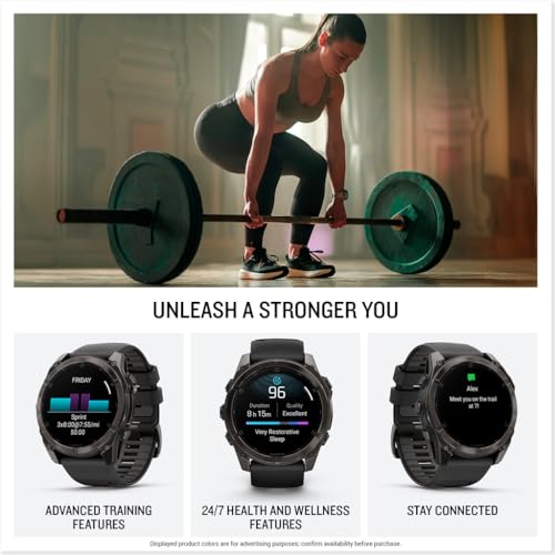 Garmin fēnix® 8 – 51 mm, AMOLED, Sapphire, Premium Multisport GPS Smartwatch, Long-Lasting Battery Life, Dive-Rated, Buil...