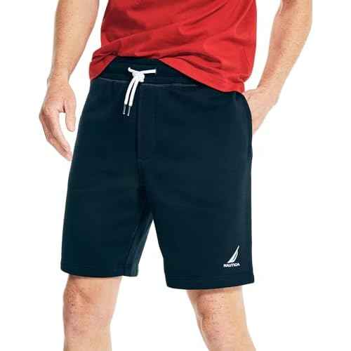 Nautica Mens Soft Cotton Fleece Jogger Gym Active Sweat Shorts