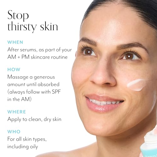 Bliss Drench & Quench Hyaluronic Acid Cream to Water Moisturizer | Lightweight Face Cream with 4 Types of Hyaluronic Acid ...