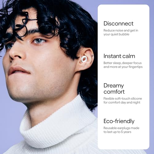 Loop Quiet 2 Ear Plugs Ultra-Comfy Reusable Noise-Reducing Earplugs for Sleep, Deep Focus, Travel, Sensitivity | Flexible ...