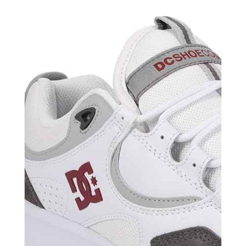 DC Men's Kalynx Zero Skate Shoe, White/RED/Grey, 8