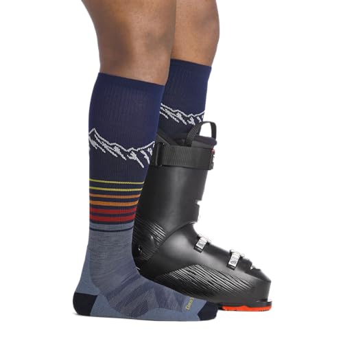 Darn Tough Vermont Mens Steep Lines OTC Lightweight with Cushion