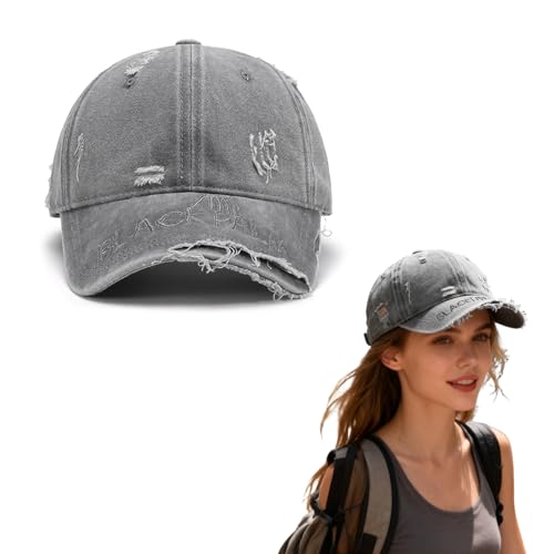 Rugged Vintage-Style Baseball Cap with Distressed Detailing