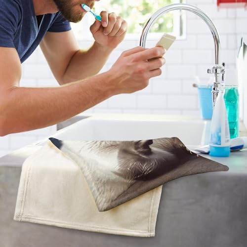 JTREHY White Otter Towel Soft Lightweight Microfiber Towel Highly Absorbent Quick Drying Towels Male and Female Premium Qu...