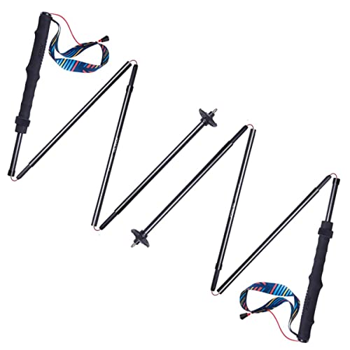 AONIJIE Trekking Poles -2 Ultralight Collapsible Carbon Fiber Hiking Poles with Anti-Shock and Quick Lock System, Folding ...