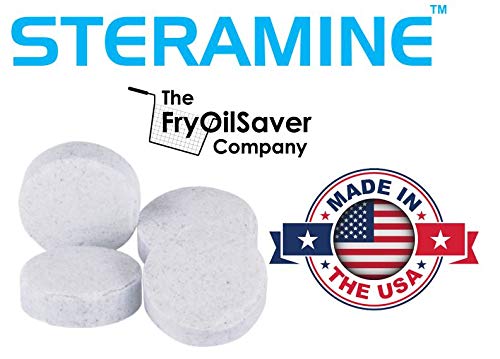 1 Bottle Steramine Sanitizer Tablets - Multi Purpose Steramine Sanitizing Tablets for Food Contact Surfaces in Kitchen, Diners, Hotels, Restaurants & Food Trucks by FryOilSaver Co. (150 Count)