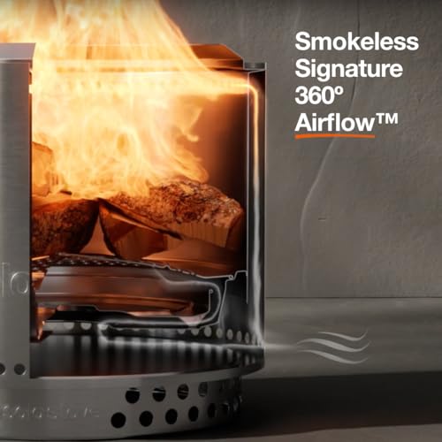 Solo Stove Bonfire with Stand | 19.5" Smokeless Fire Pit, Removable Ash Pan | Portable Stainless Steel Wood Burning Outdoo...