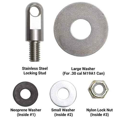 Case Club Locking Hardware Kit for Steel 50 Cal, Fat 50, 30 Cal, 20 mm, 40 mm Ammo Cans