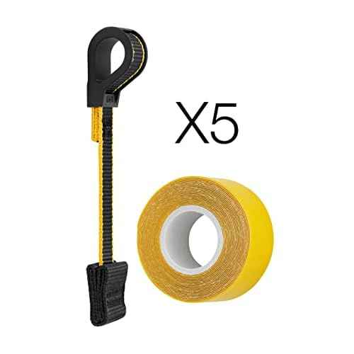 PETZL, Toolink S Attachment and Tooltape, Attachments for Tools Weighing up to 2,3 kg (Pack of 5 TOOLINK S Tether and a TOOLTAPE Adhesive)