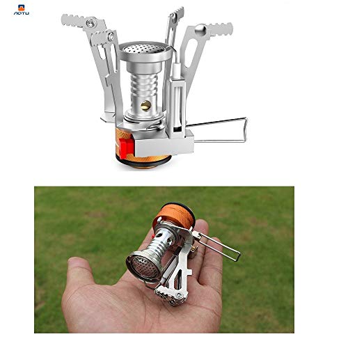 AOTU Portable Camping Stoves Backpacking Stove with Piezo Ignition Stable Support Wind-Resistance Camp Stove for Outdoor C...