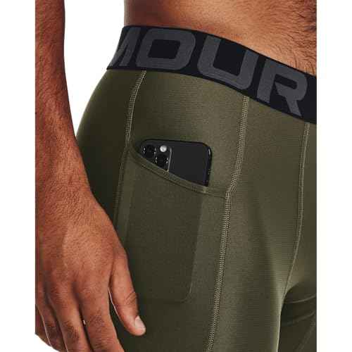 Under Armour Men's Armour HeatGear Compression Shorts, (390) Marine OD Green / / White, X-Large